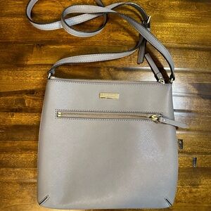 Kate Spade Laurel Way Rima Crossbody gray saffiano leather